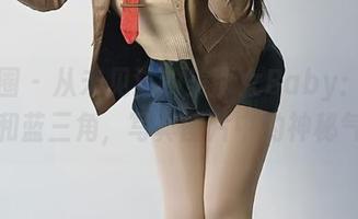 微密圈 – 从未见过的美邵女Baby：超薄黑丝和蓝三角，写真图片中的神秘气息！